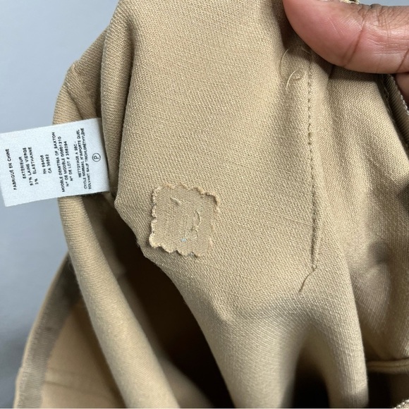 Theory Women Pants 4 Virgin Wool Tan Saxton Trousers Palomino Office Flare - Picture 8 of 11